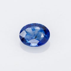1 carat, Faceted oval blue sapphire
