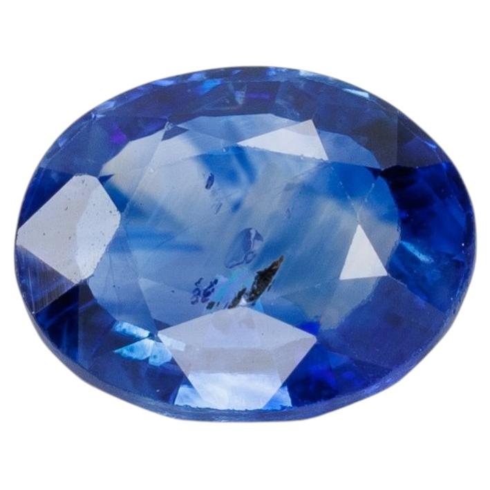1 carat, Faceted oval blue sapphire