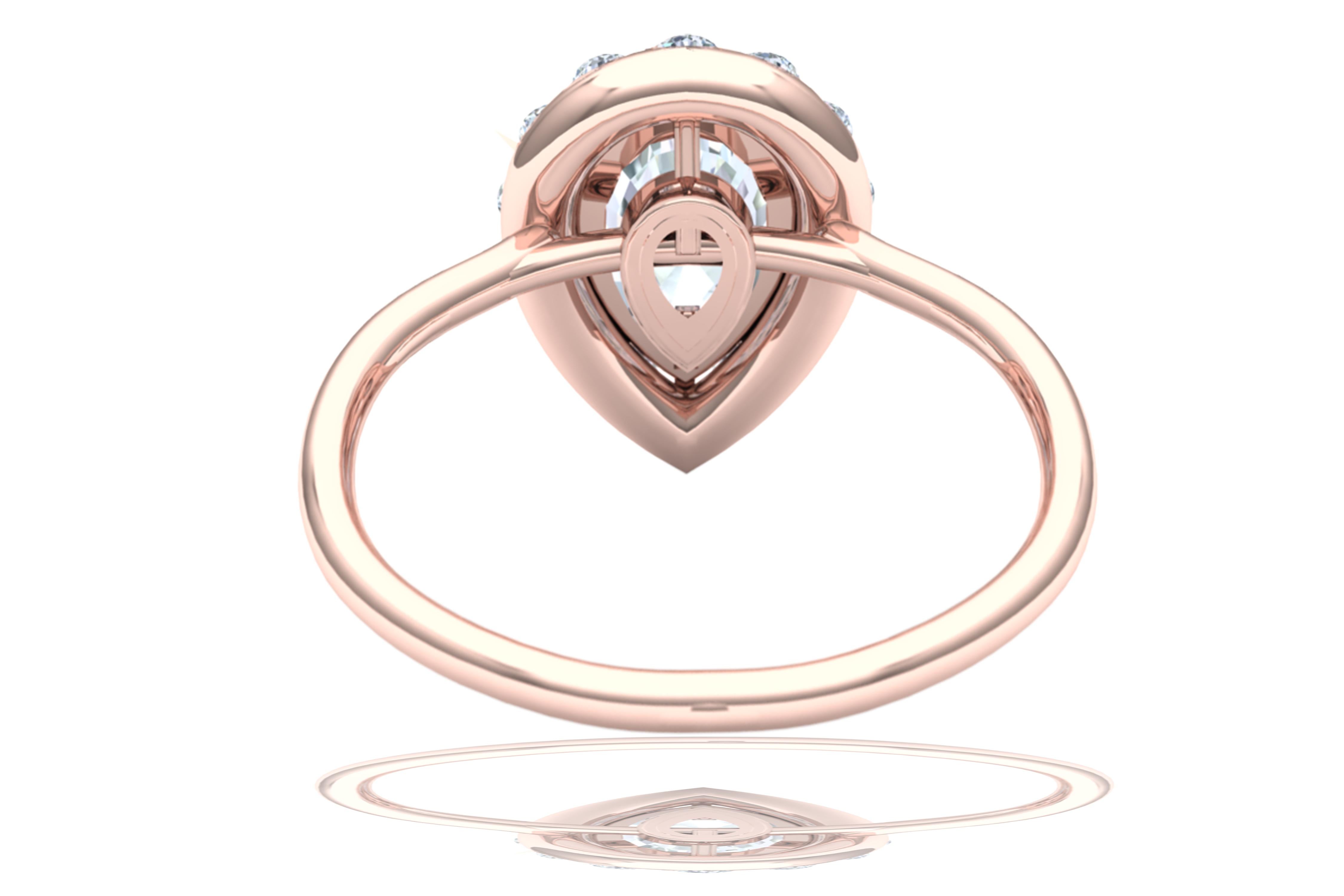 1 carat diamond ring pear shape