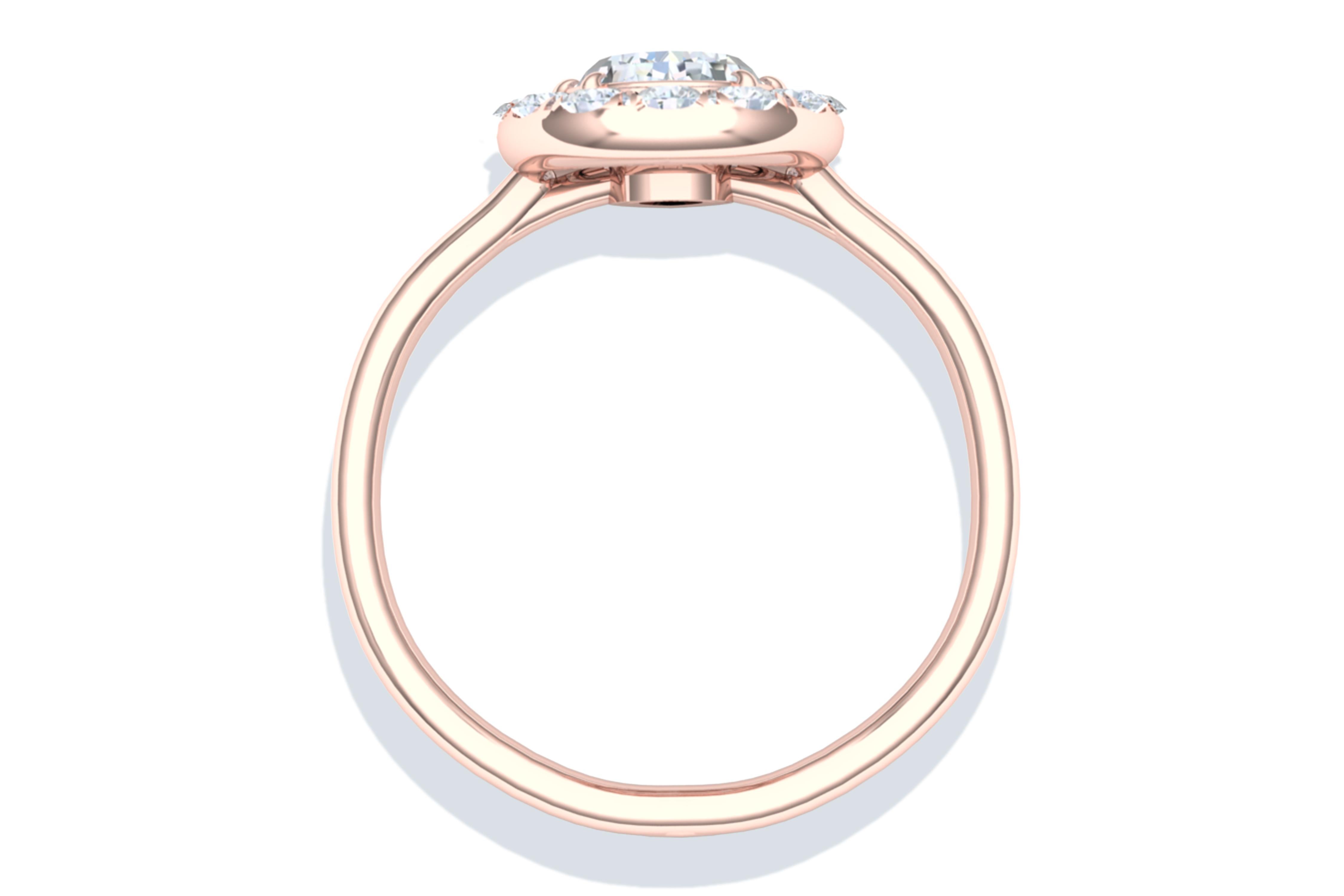 rose shape engagement ring