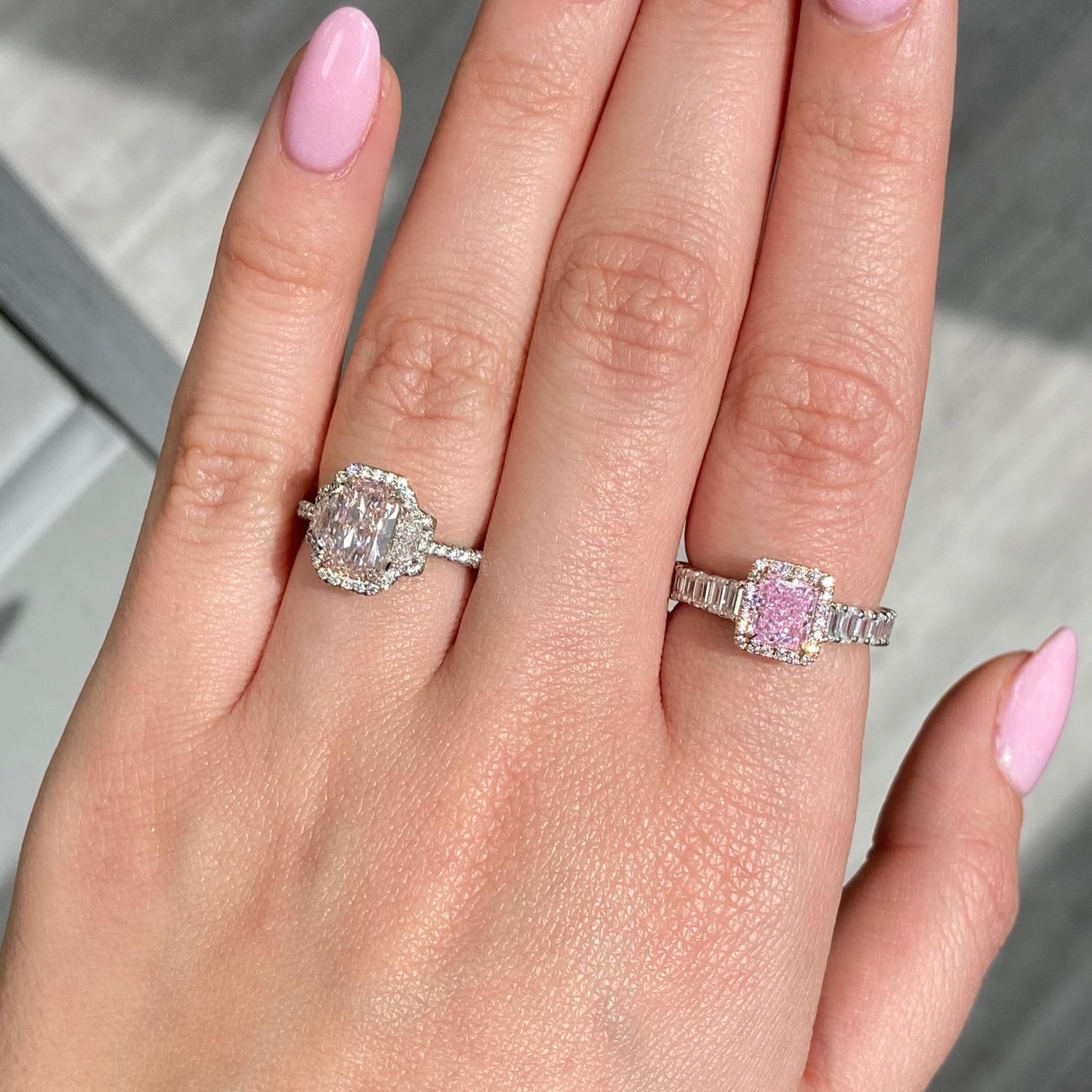 1 Karat GIA Light Pink Diamond Ring im Zustand „Neu“ im Angebot in New York, NY