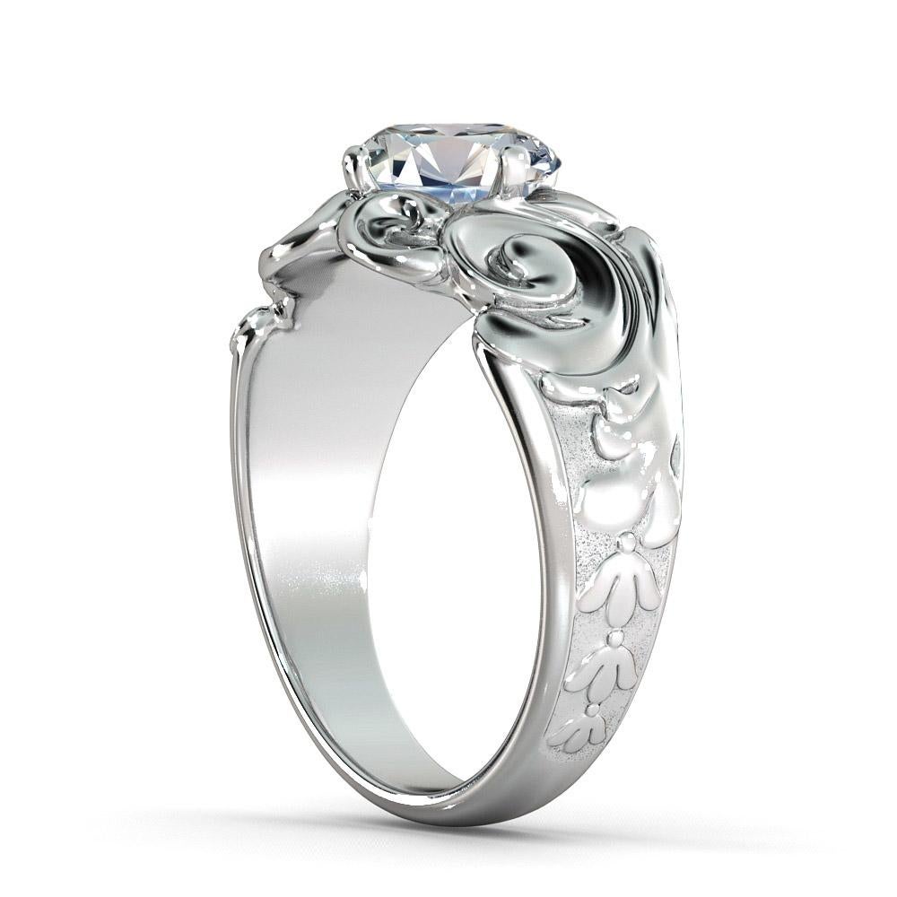 1 carat round diamond engagement rings