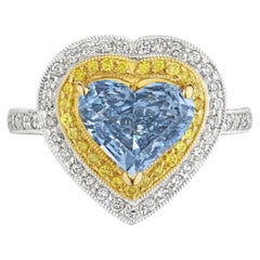 1 Carat Heart Shape Statement Fancy Yellow 14K Gold Colour-Collector’s Treasure
