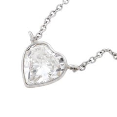 1 Carat Heart-Shaped Diamond Pendant Necklace