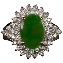 1 Carat Jade Diamond Cocktail Ring