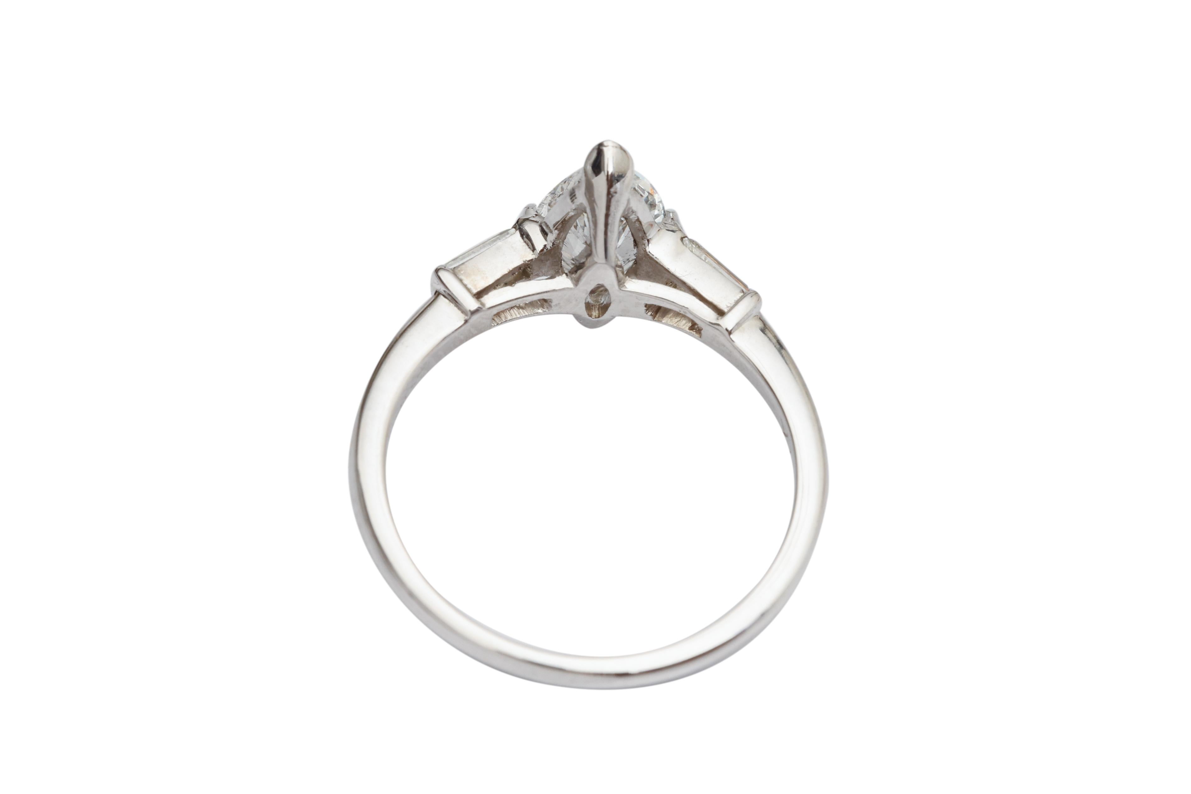 1 carat marquise diamond ring platinum