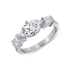 1 Carat Marquise Diamond Ring Brilliant 18K Gold Classic Charm Modern Classic