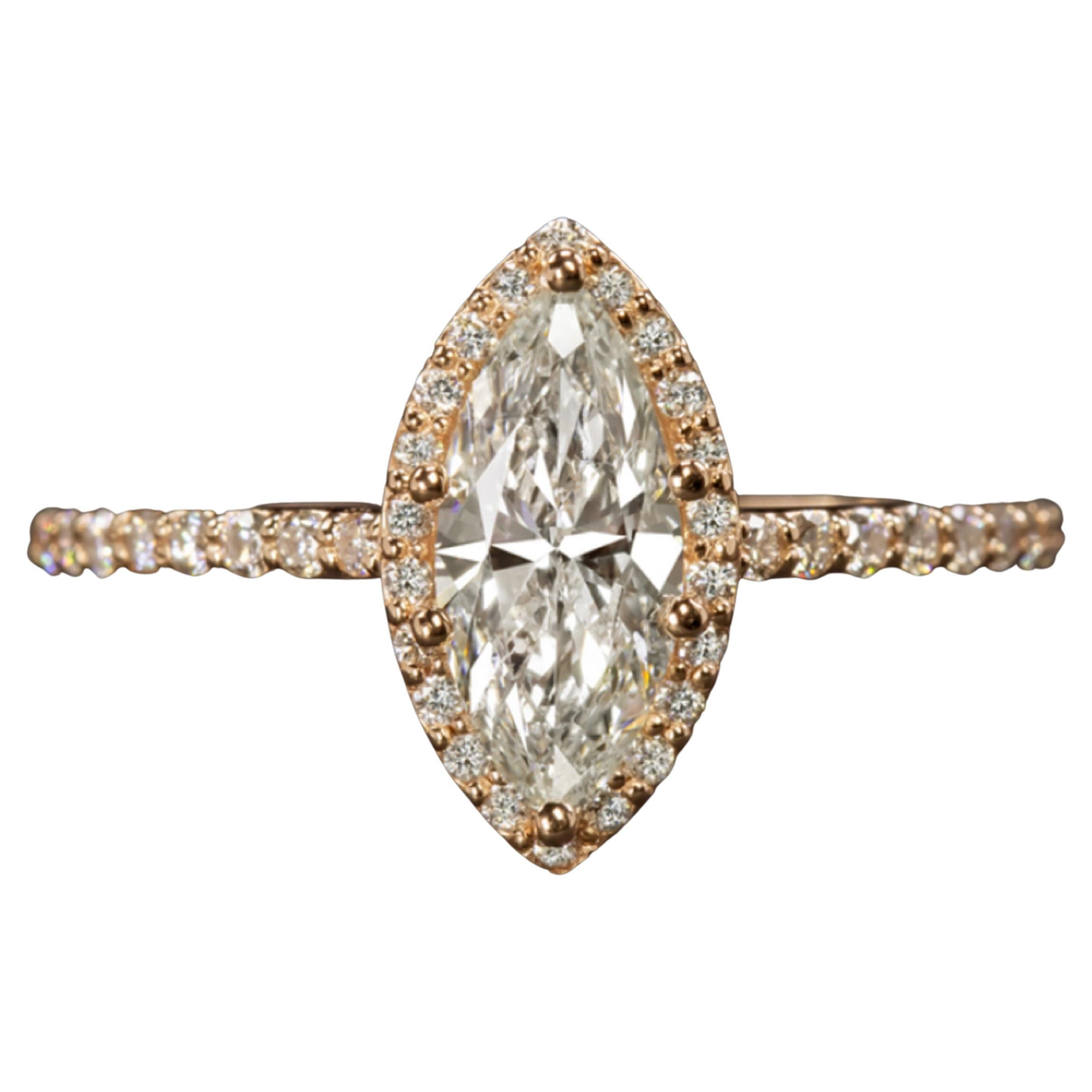 1 Carat Marquise Diamond Ring