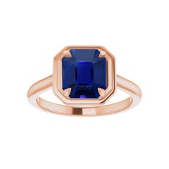 1.19 Carat Natural Burma Sapphire 'No Heat' 18 Karat Rose Gold Ring