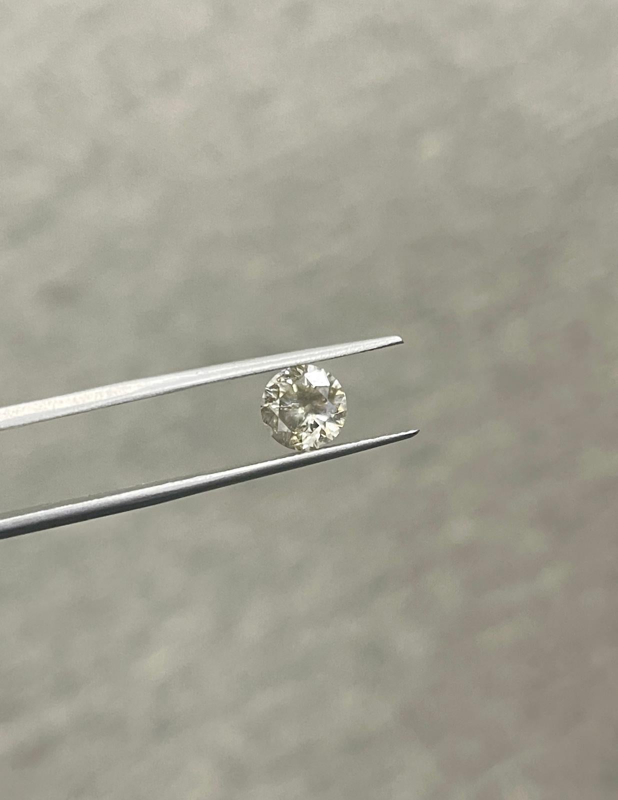Women's HOLIDAY SALE 1 Carat Natural Fancy Dark Yellow Brown Round Loose Diamond For Sale