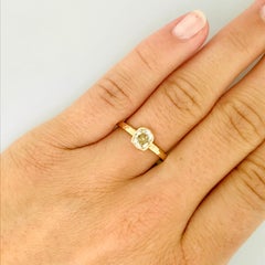 1 Carat Old Mine Cut Diamond Handmade Solitaire Engagement Ring Hammered Finish