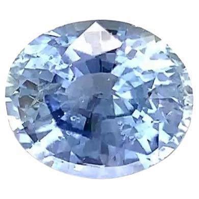 1 Carat Oval Blue Sapphire GIA For Sale