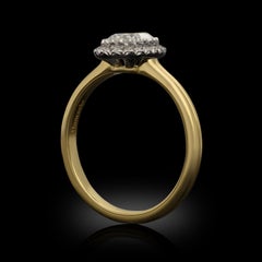 1 Carat Oval Statement Brilliant White 18K Gold Graceful Brilliance Signature