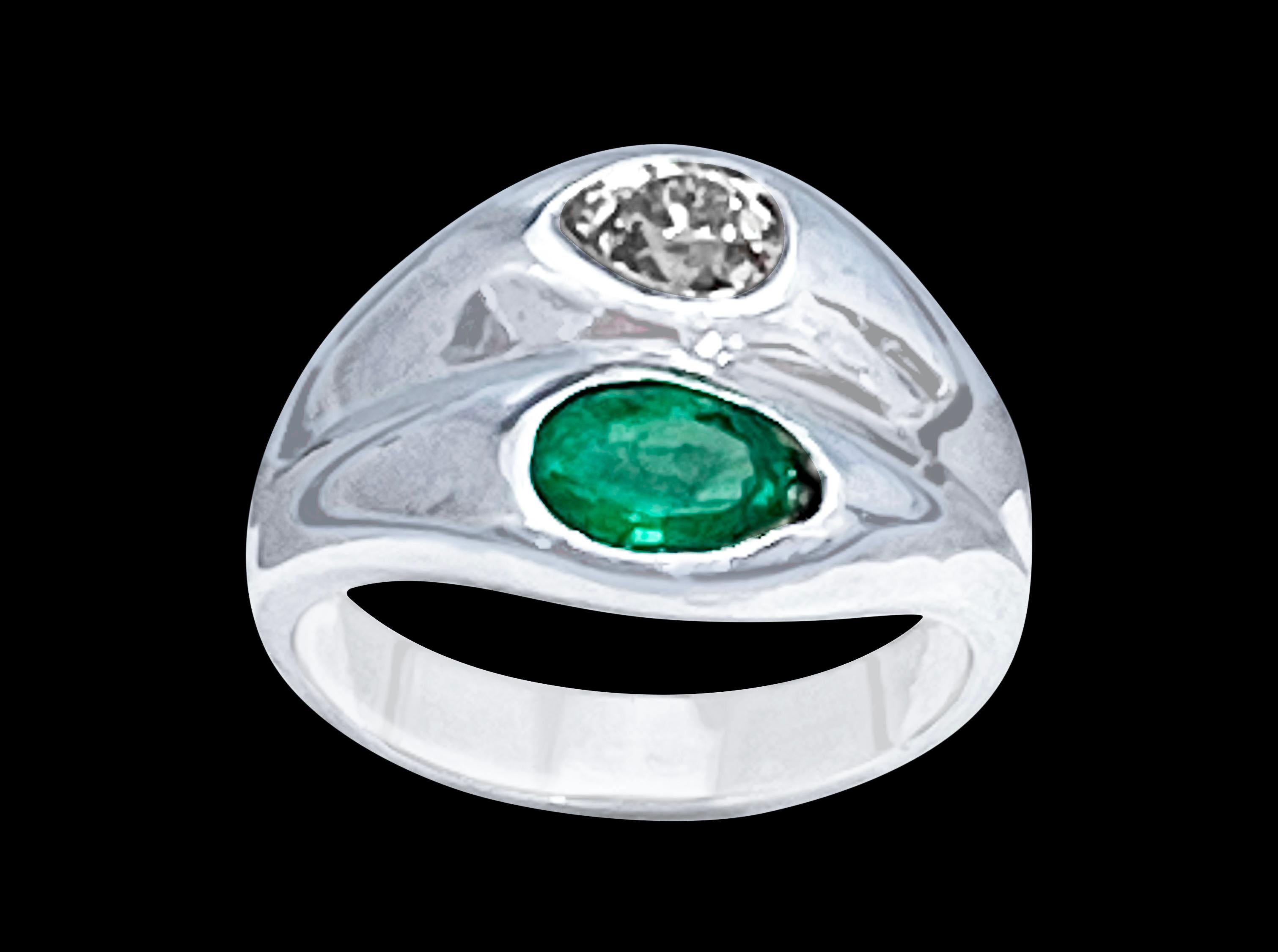 
Approximately 1 Carat Pear Cut  Emerald &  0.80 ct Diamond Ring 14 Karat  White Gold Size 8
2 Pear shape  Emerald Ring
 Emeralds are very precious , Very Difficult to find now a days  and getting more more difficult to find for a good price
A