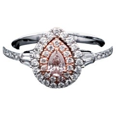 1 Carat Pear Shape Diamond Engagement Ring Certified P