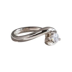 1 Carat Pear Statement Brilliant White 14K White Gold Classic Charm Signature