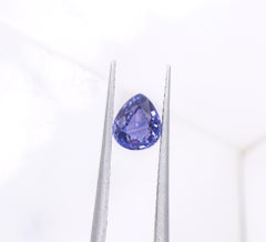 1 Carat Purple Sapphire Loose Gemstone Pear Shape 6.5x5.5mm