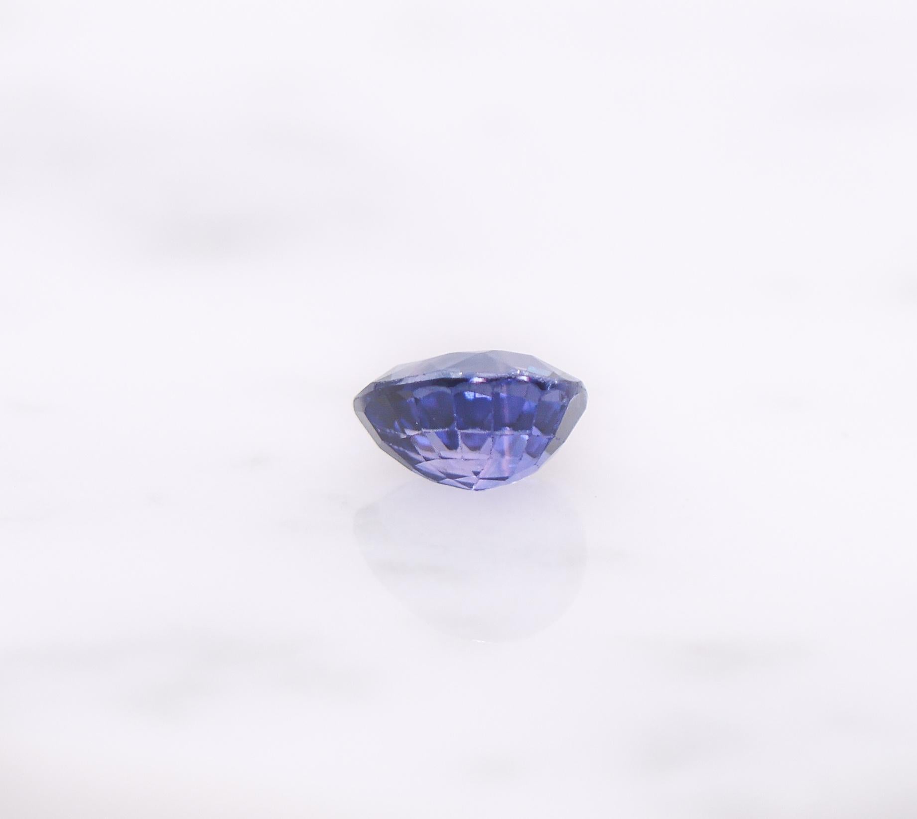 Saphir violet de 1 carat, pierre précieuse non sertie en forme de poire de 6,5 x5,5 mm Unisexe en vente