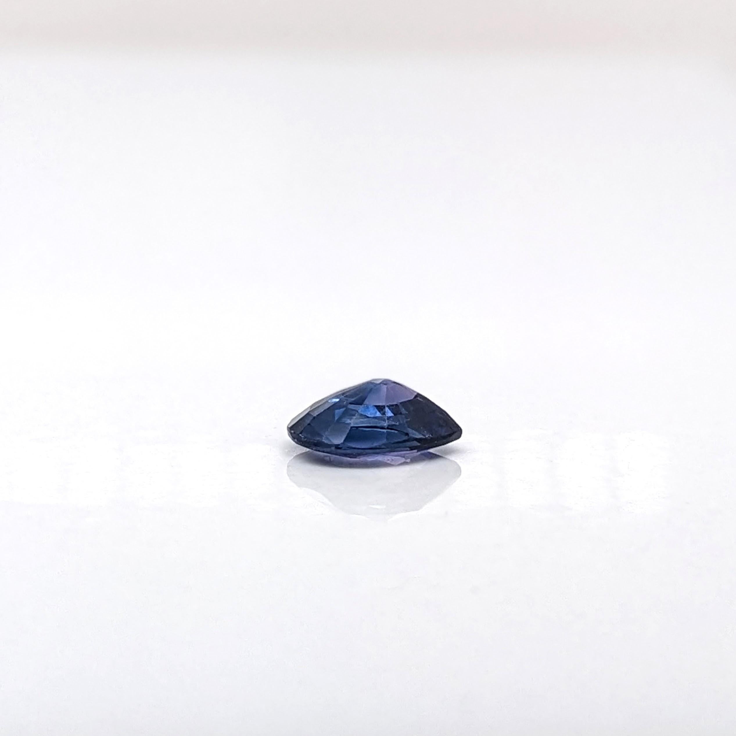 Saphir violet de 1 carat, pierre précieuse non sertie en forme de poire, 7 x 5 mm en vente 2
