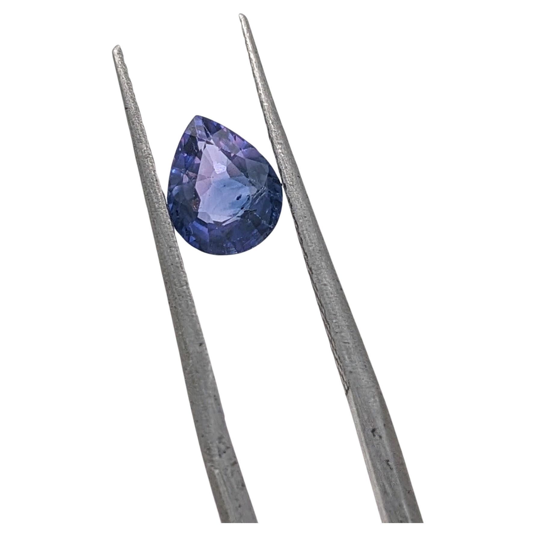 1 Carat Purple Sapphire Gemma sciolta a forma di pera 7x5mm
