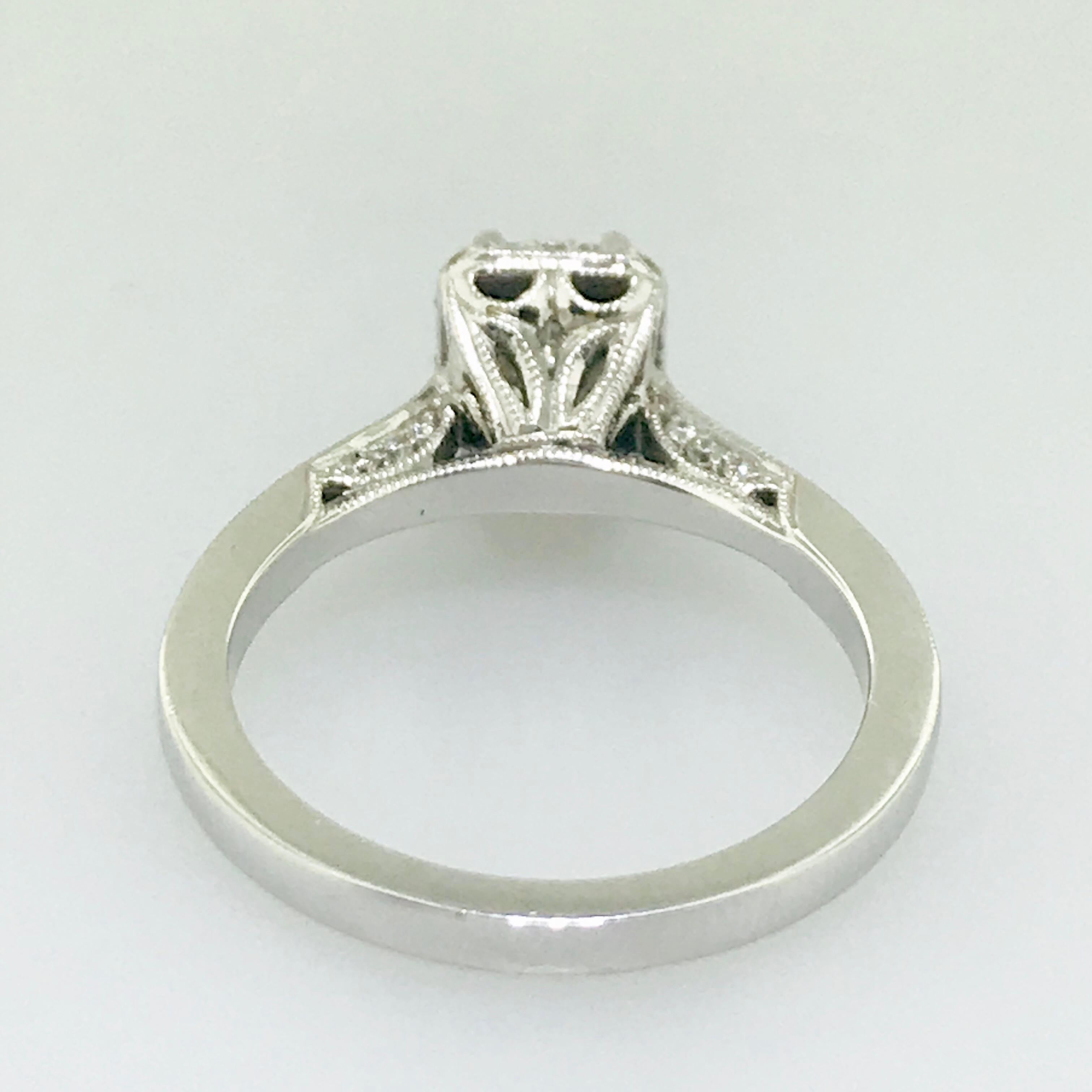 Artisan 1.00 Carat Radiant Diamond Custom Diamond Halo Engagement Ring in 19K White Gold