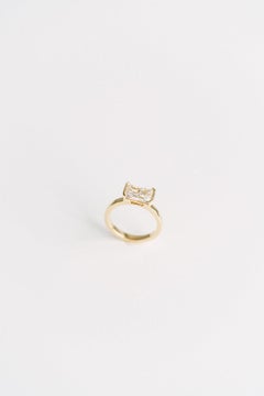 1 Carat Radiant Statement Brilliant White 14K White Gold Classic Charm