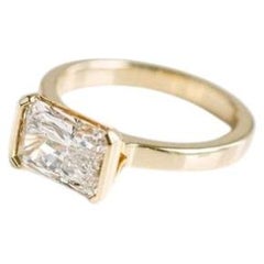 1 Carat Radiant Statement Brilliant White 14K White Gold Classic Charm