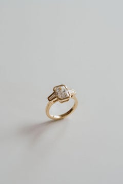 1 Carat Radiant Statement Brilliant White 14K White Gold Pure Sophistication