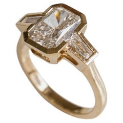 1 Carat Radiant Statement Brilliant White 14K White Gold Pure Sophistication
