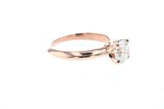 1 Carat Rose Gold Solitaire Diamond Engagement Ring 'Certified'