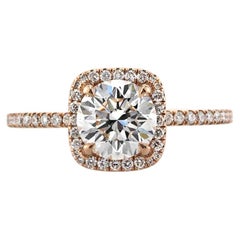 1 Carat Round Brilliant Diamond Ring Brilliant White 14K Gold Elegant Sparkle