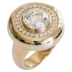 1 Carat Round Brilliant Diamond Ring Brilliant White SI 14K White Gold