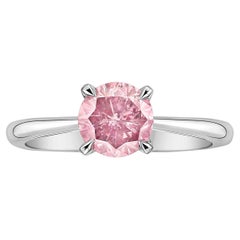 1 Carat Round Brilliant Diamond Ring Fancy 18K Gold Colour-Collector’s Treasure