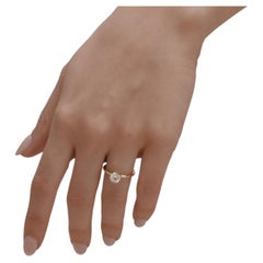 1 Carat Round Brilliant Statement Brilliant White 14K White Gold Classic Charm