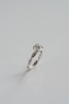 1 Carat Round Brilliant Statement Brilliant White 14K White Gold Classic Charm