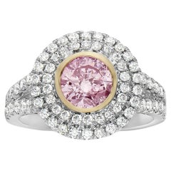 1 Carat Round Brilliant Statement Fancy Yellow 14K Gold Sunlit Royal Radiance