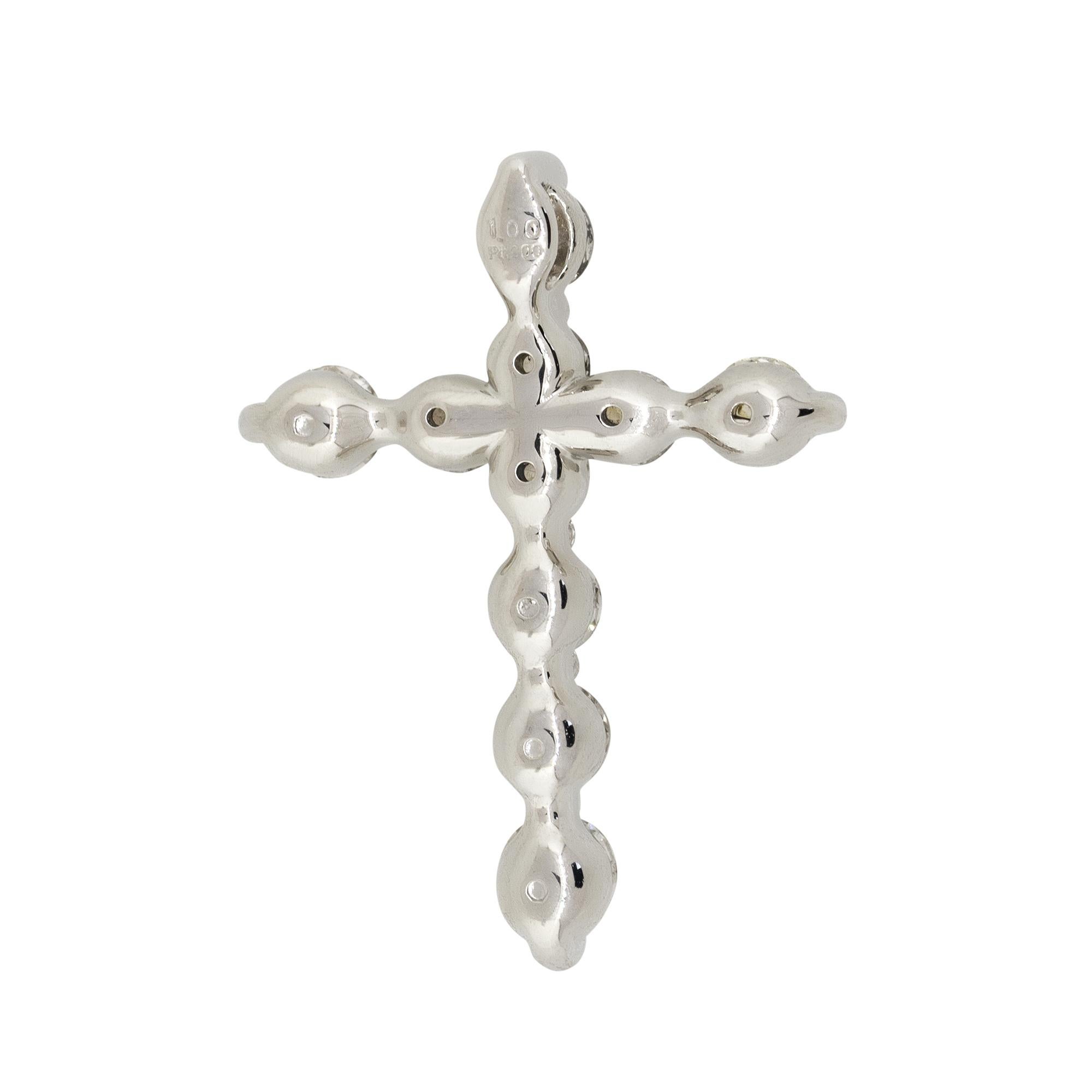 1 carat diamond cross necklace