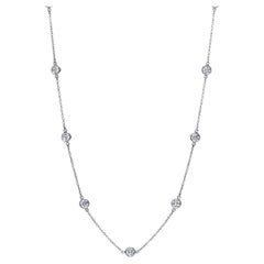 1 Carat Round Cut Natural Diamond By The Yard Halskette.