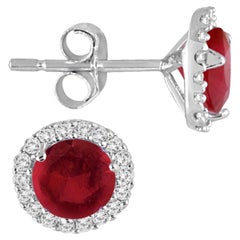 The Eternal Ruby Earrings - Featuring 1 Carats of Rubies