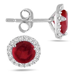 The Eternal Ruby Earrings - Featuring 1 Carats of Rubies