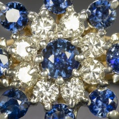 1-Karat-Saphir-Diamant-Ballerina-Cocktailring aus 14-karätigem Gelbgold