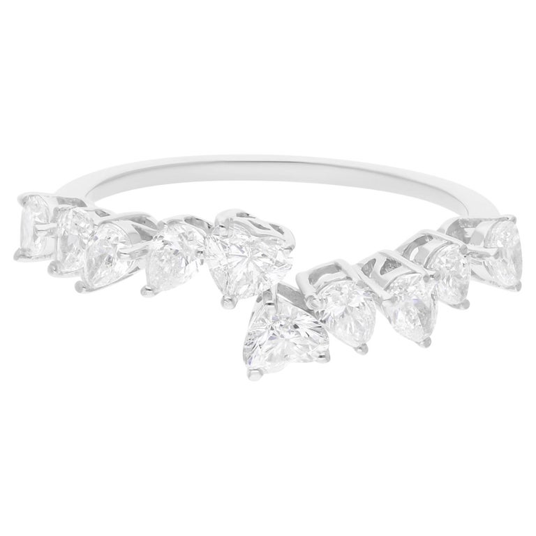 Quilate SI Claridad HI Color Corazón Pera Anillo de Diamantes