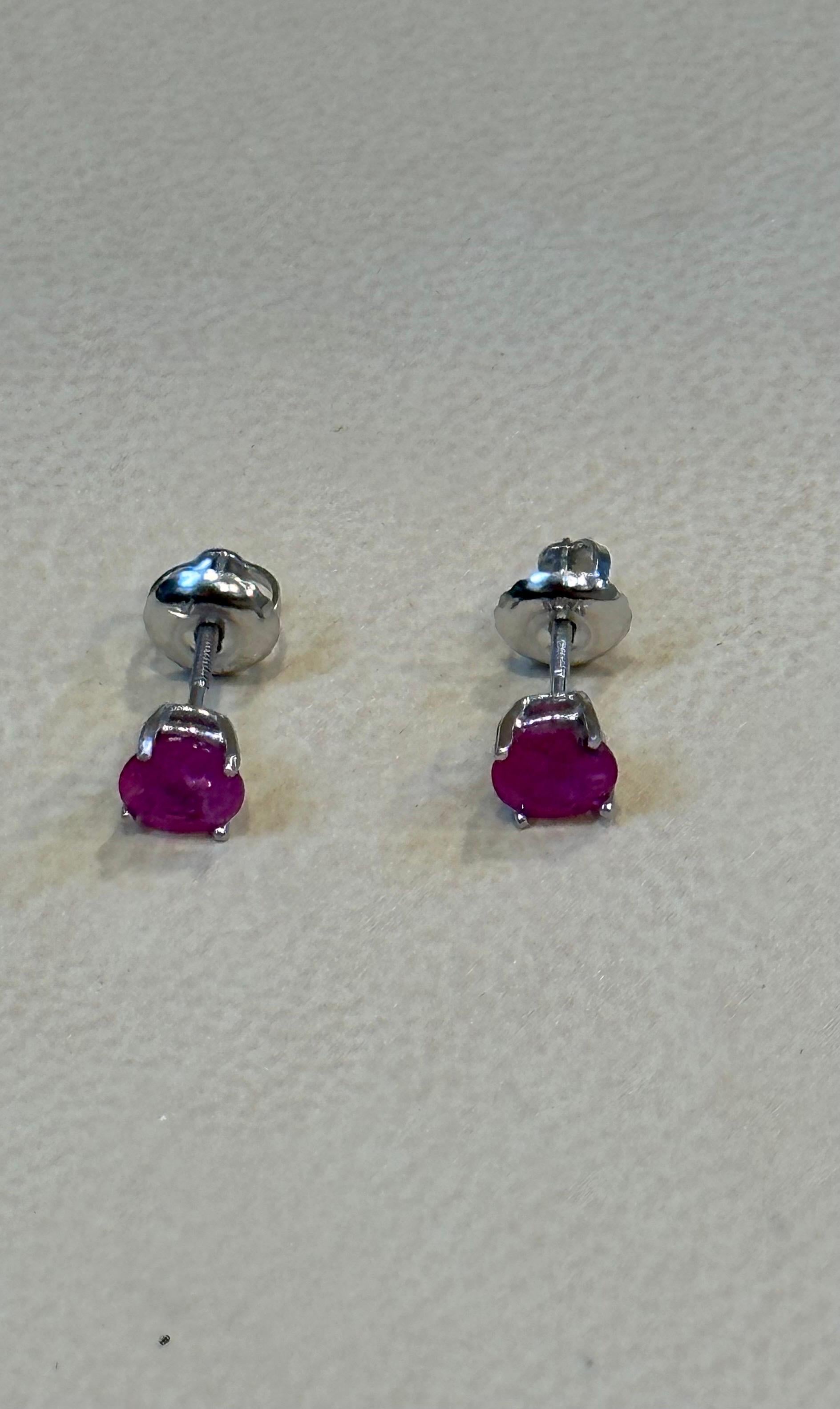 1 carat ruby earrings