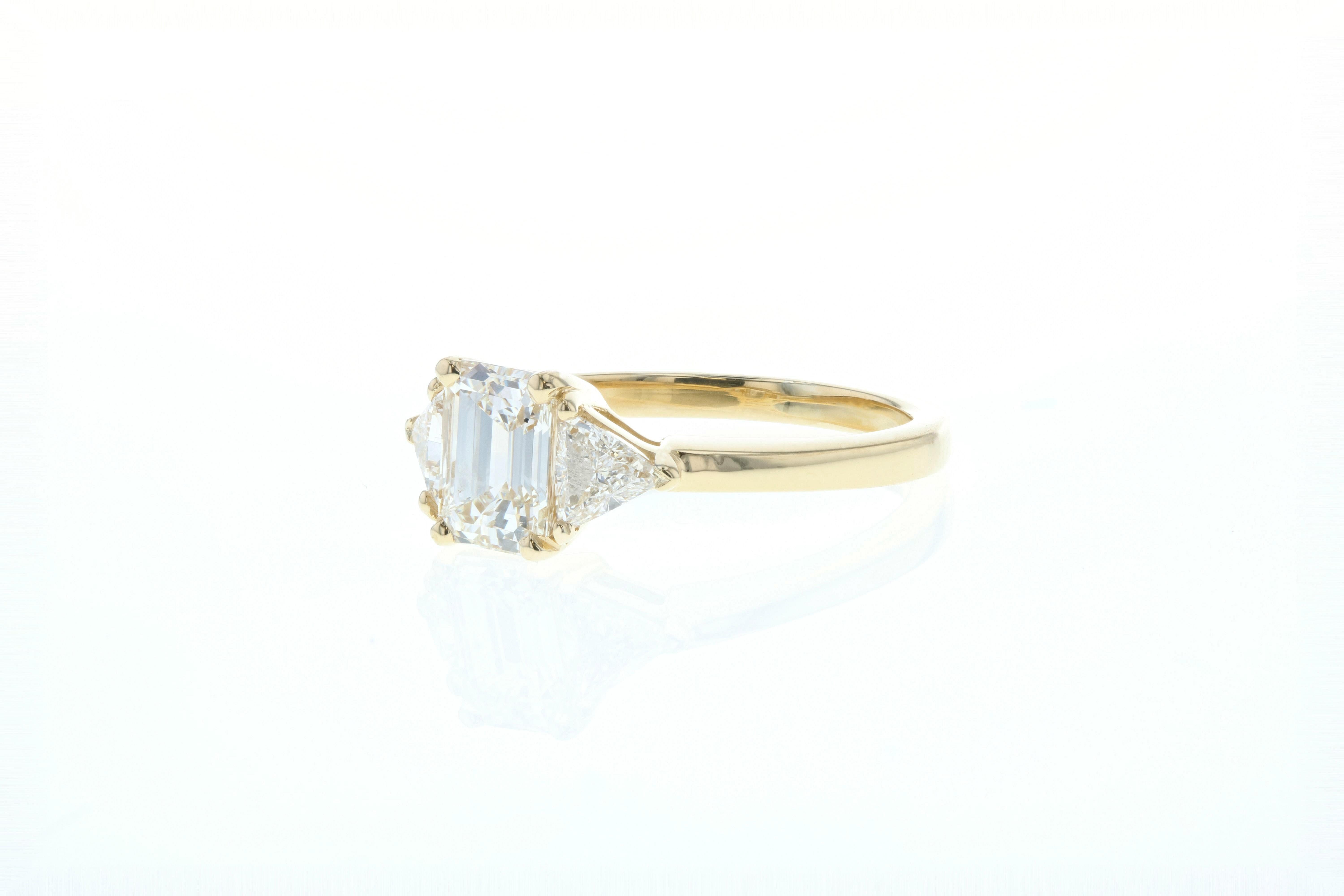 emerald cut engagement rings 1 carat