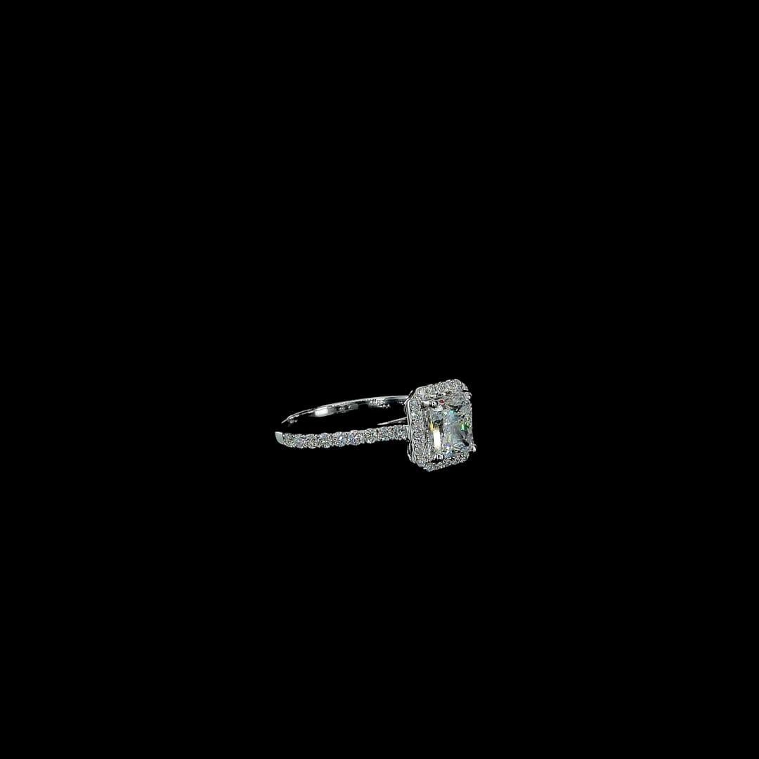 Bague en diamant blanc de 1 carat de pureté VVS1 certifiée GIA Neuf - En vente à Kowloon, HK
