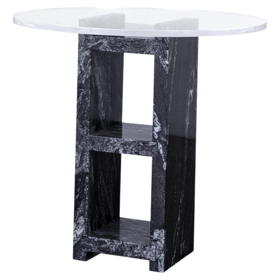1 Cinder Block End Table, Black For Sale