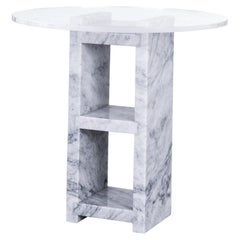 1 Cinder Block End Table, White