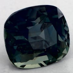 1 Ct Green Sapphire Cushion Loose Gemstone
