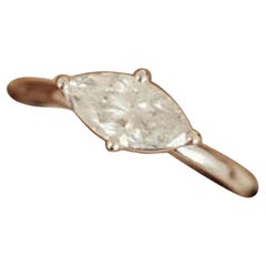 1 CT Marquise Moissanite Wedding Ring 925 Sterling Silver Proposal Ring For Her.