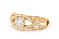 1 ct moissanite 14k gold engagement ring.